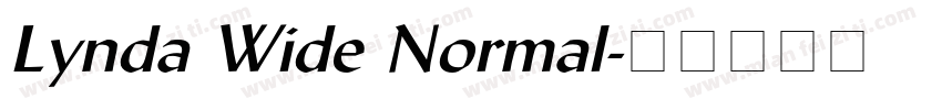 Lynda Wide Normal字体转换